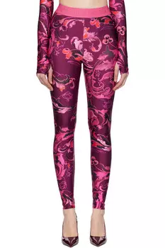 Леггинсы Lycra Barocco Versace Jeans Couture, цвет fiorentina
