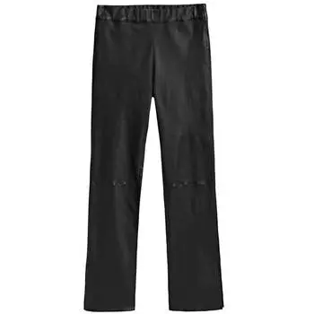 Леггинсы Massimo Dutti Leather, черный