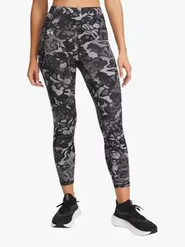 Леггинсы на лодыжках с принтом движения Under Armour, черный/белый