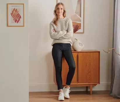 Леггинсы на подкладке Tchibo, черный деним