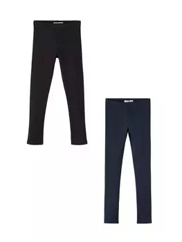 Леггинсы name it 2er Set Regular Fit weich bequem Basic, цвет schwarz-blau
