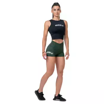 Леггинсы Nebbia Classic Hero 582 High Waist Short, зеленый
