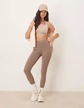 Леггинсы Nike Training Zenvy Dri-FIT soft touch с высокой талией коричневого цвета