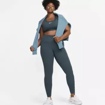 Леггинсы Nike Zenvy, цвет Deep Jungle/Black
