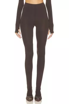 Леггинсы Norma Kamali Legging With Footie, цвет Chocolate