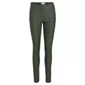 Леггинсы Object Belle Mid Waist Coated, зеленый