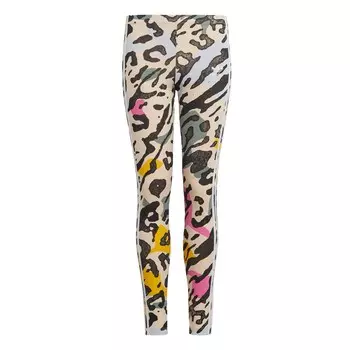 Леггинсы облегающего кроя Adidas Animal Print, смешанные цвета