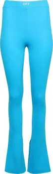 Леггинсы Off-White Sleek Split Leggings 'Blue', синий