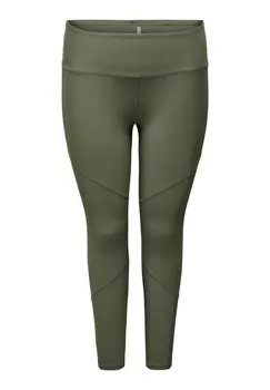 Леггинсы Onpjanahw Pck Train Tights Curvy Only, Брюки пыльный оливковый