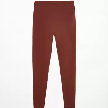 Леггинсы Oysho Comfortlux Microperforated High Rise Ankle-length, темно-красный