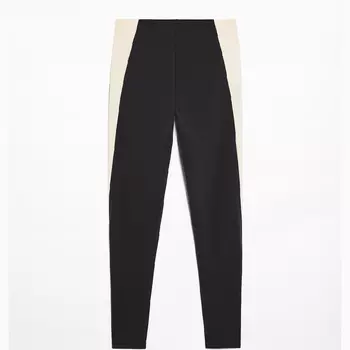 Леггинсы Oysho Compressive Core Control Ankle-length Block, черный/белый