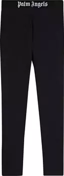 Леггинсы Palm Angels Classic Logo Leggings 'Black/White', черный