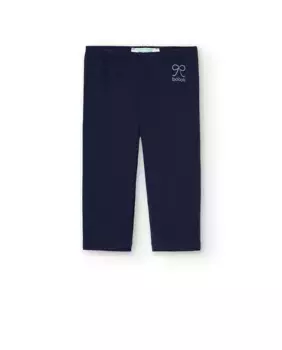 Леггинсы пиратской девушки из однотонной ткани Boboli, тёмно-синий