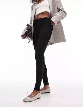 Леггинсы плотной длины черного цвета Topshop