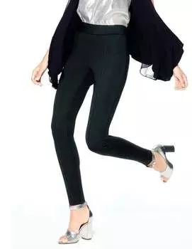 Леггинсы Ponte с высокой талией и затемненными вставками HUE, черный