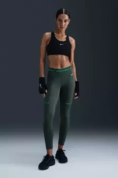 Леггинсы Pro средней посадки 7/8 Nike, зеленый