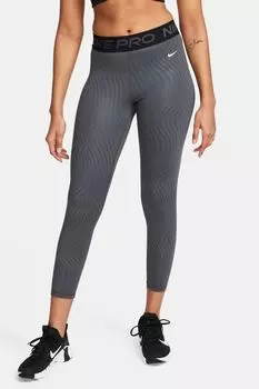 Леггинсы Pro средней посадки 7/8 с принтом Nike, черный