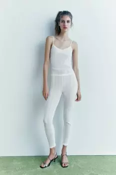 Леггинсы пуантель ZARA, белый