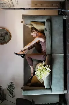 Леггинсы пуантель ZARA, коричневый