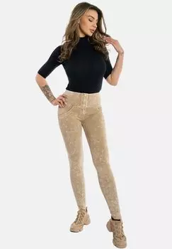 Леггинсы PUSH UP WR UP VITA ALTA CON BOTTONI BLEACHED Freddy, бежевый