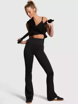 Леггинсы-расклешенные эстафеты Pink, черный