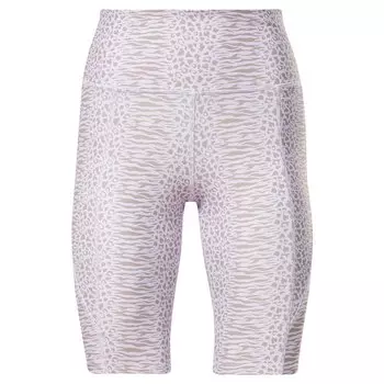 Леггинсы Reebok Lux Bold High-Waisted Modern Safari Print Short, фиолетовый