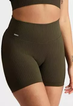 Леггинсы RIBBED HIGH MIDI BIKER SHORT aim’n, цвет khaki