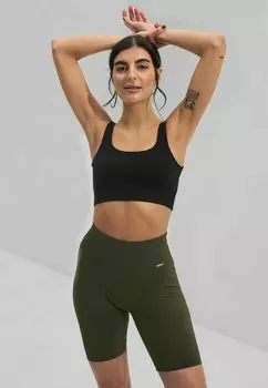 Леггинсы RIBBED HIGH SEAMLESS MIDI BIKER SHORT aim’n, цвет khaki