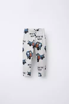 Леггинсы с автомобильным принтом ZARA, цвет Blues