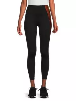 Леггинсы с блестящими полосками по бокам Ivl, цвет Jet Black Multi