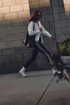 Леггинсы с боковыми полосами ZARA, темно-синий