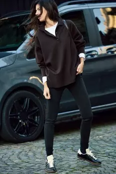 Леггинсы с боковыми вставками ZARA, серый мергель