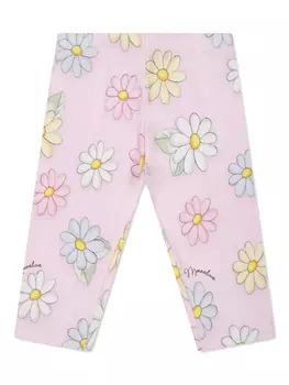 Леггинсы с цветочным принтом Monnalisa, розовый