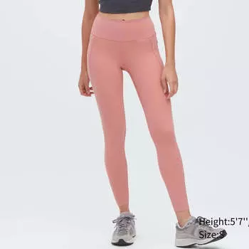 Леггинсы с карманами Uniqlo Airsm UV Protection Soft, розовый