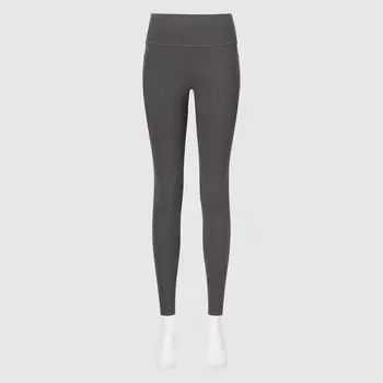 Леггинсы с карманами Uniqlo Airsm UV Protection Soft, серый