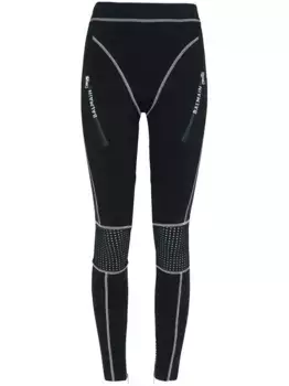 Леггинсы с контрастной строчкой BALMAIN, черный