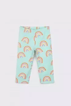 Леггинсы с короткими штанинами Coccodrillo монетный двор с принтом