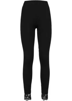 Леггинсы с кружевом Bodyflirt, черный