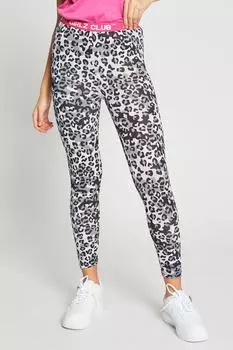Леггинсы с леопардовым принтом 'Roar' Beat Girlz Club, черный