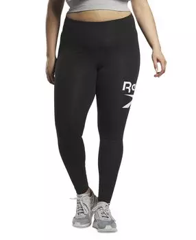 Леггинсы с логотипом больших размеров Identity Training без застежек Reebok, черный