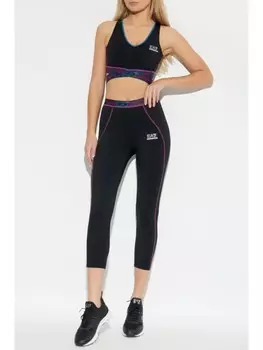 Леггинсы с логотипом Ea7 Emporio Armani, черный