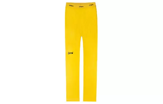 Леггинсы с логотипом Letter Series унисекс золотисто-желтые Drew House