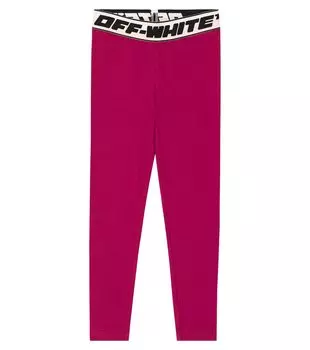 Леггинсы с логотипом Off-White Kids, черный