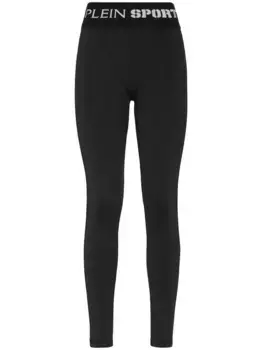 Леггинсы с логотипом Plein Sport, черный