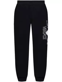 Леггинсы с логотипом Versace, черный