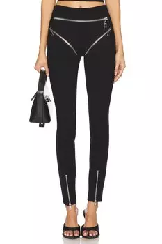 Леггинсы с молнией и короткими штанинами Area, black