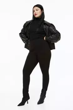 Леггинсы с молнией по низу H&M, черный