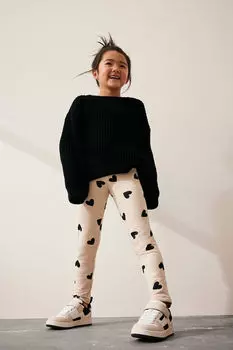 Леггинсы с начесом на внутренней стороне H&M, бежевый