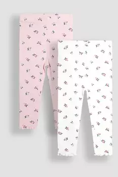 Леггинсы с оборками в рубчик, 2 шт в упаковке Jojo Maman Bb, розовый