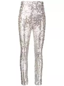 Леггинсы с пайетками ROTATE BIRGER CHRISTENSEN, серебяный